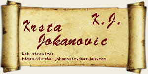 Krsta Jokanović vizit kartica